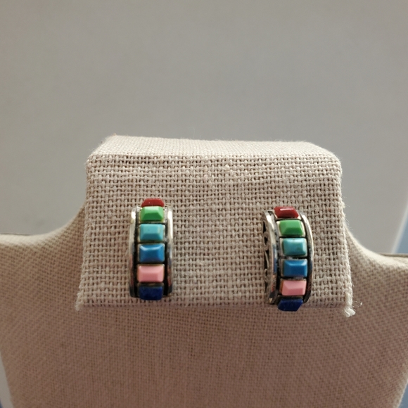 Silpada Multigemstone Post Earrings (Rare) - Picture 4 of 15